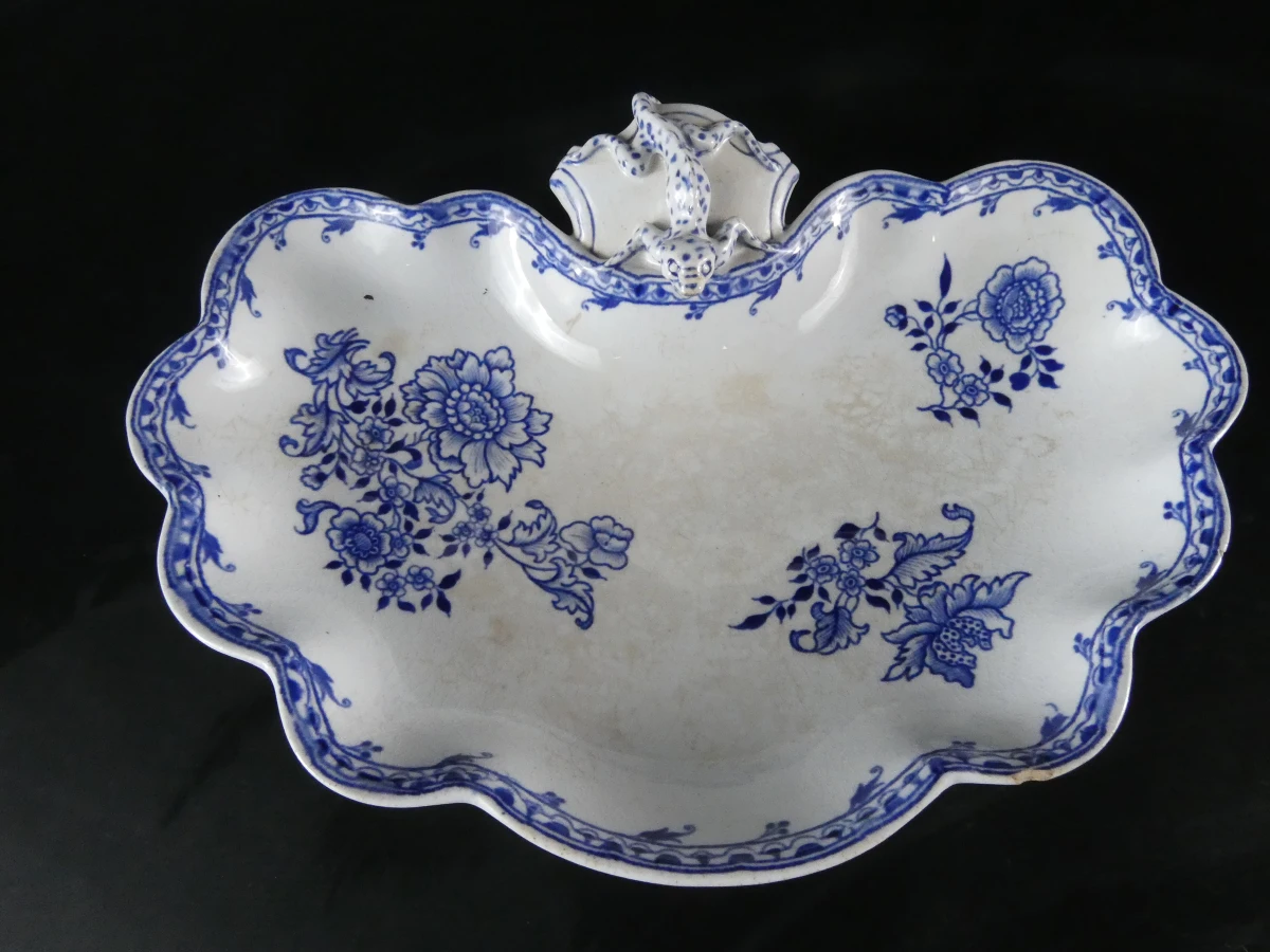 Vintage Frans aardewerk serviesonderdelen - Longwy “Chinois” - foto 23