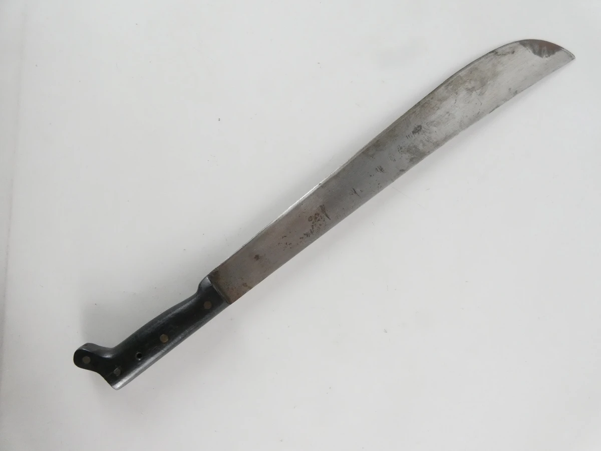 Oude machete met leren schede Guadeloupe - foto 2