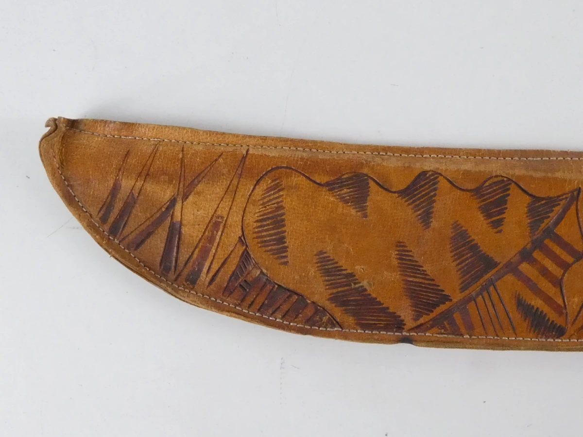 Oude machete met leren schede Guadeloupe - foto 9