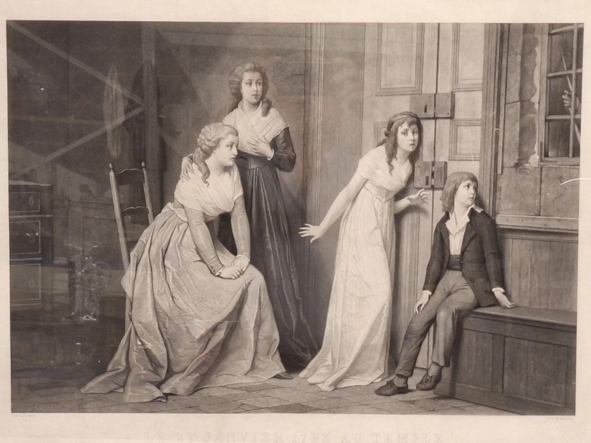 “Le 21 janvier 1793 au Temple” - historische gravure naar Édouard Hamman - foto 2
