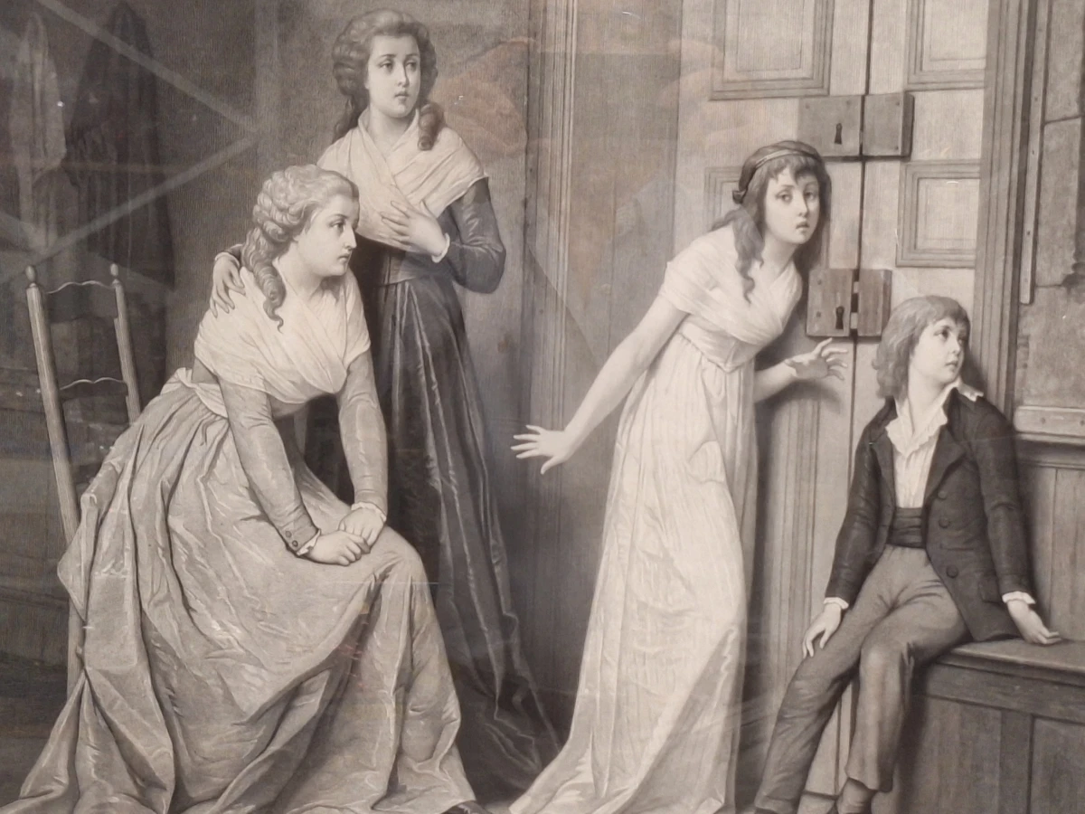 “Le 21 janvier 1793 au Temple” - historische gravure naar Édouard Hamman - foto 3