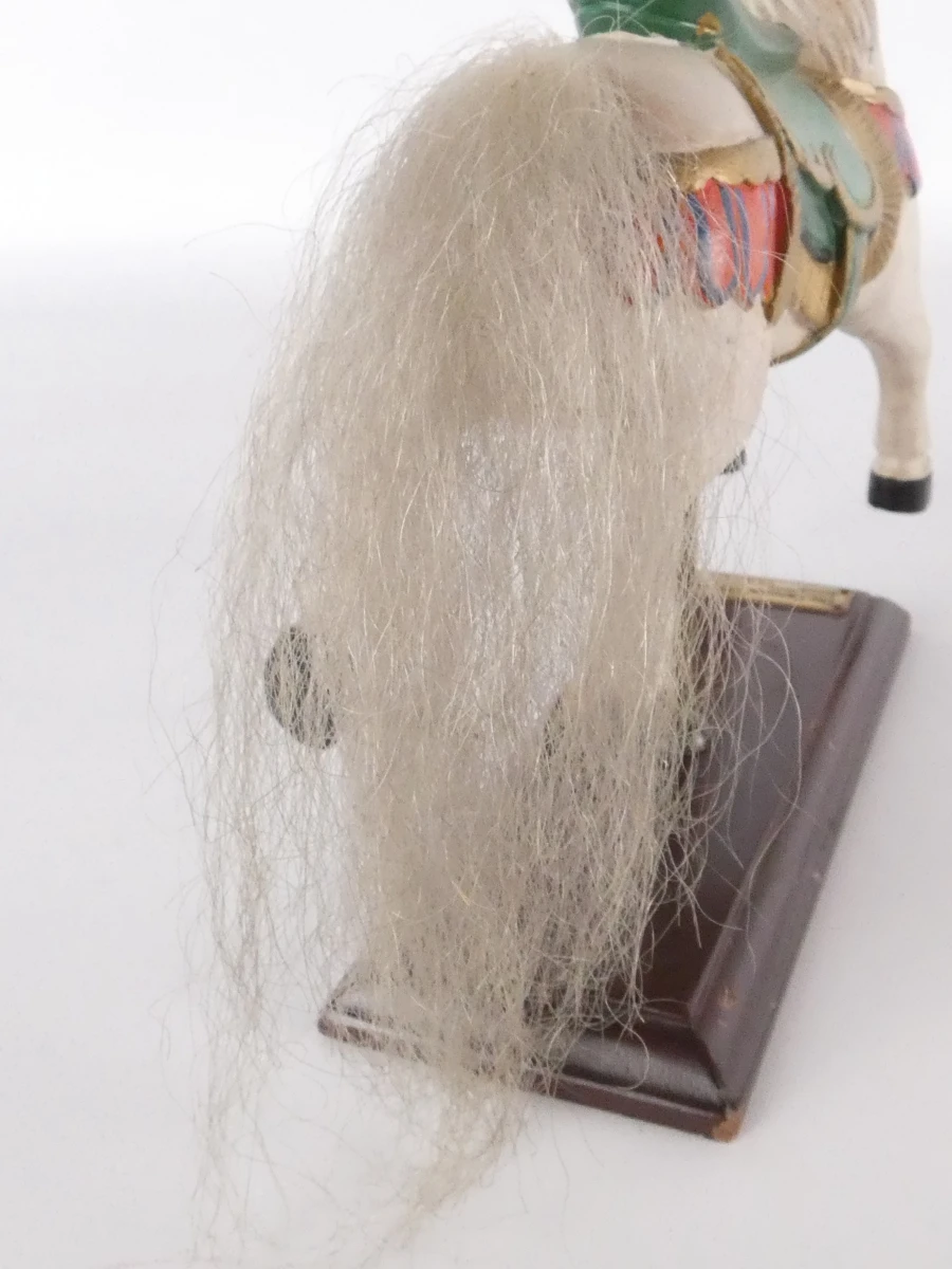 Prachtige handbeschilderd draaimolenpaard op voet - Limited Edition - foto 5