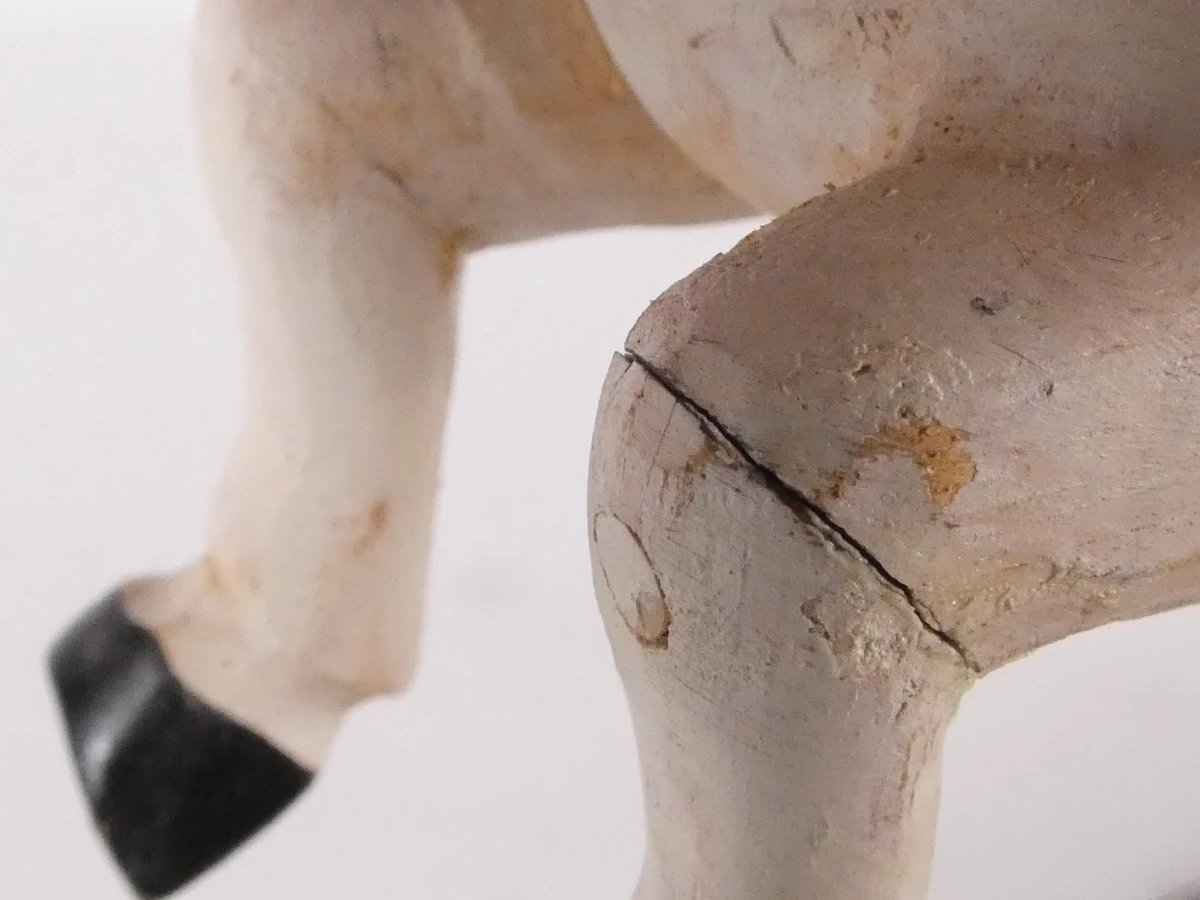 Prachtige handbeschilderd draaimolenpaard op voet - Limited Edition - foto 6