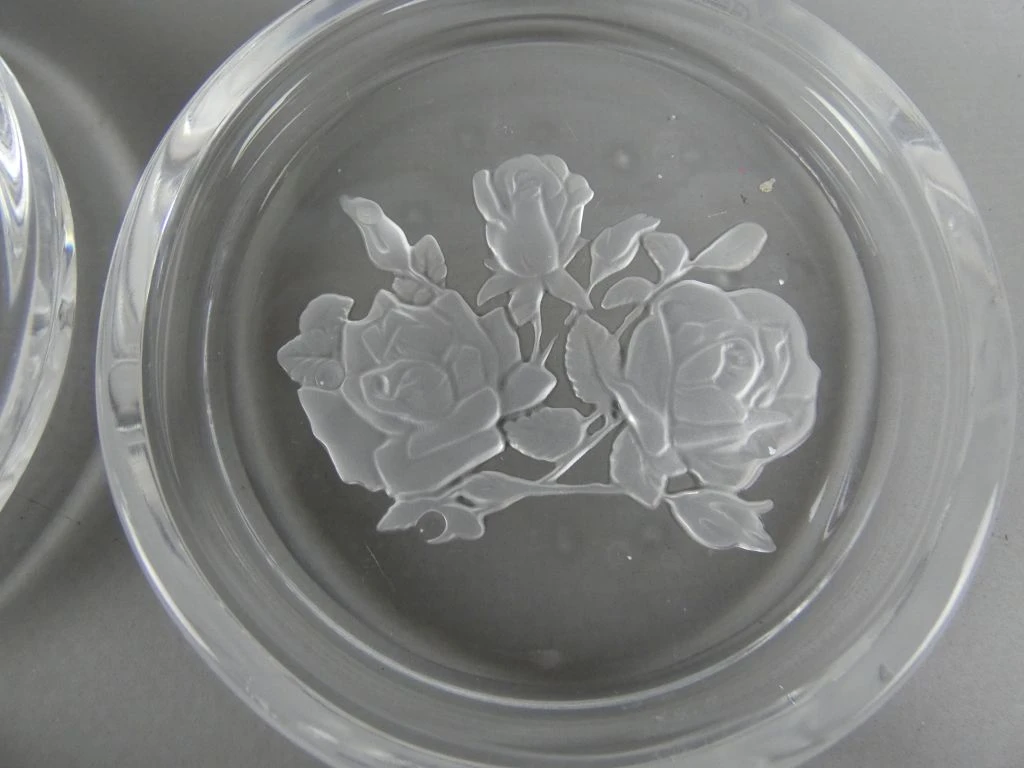 Set van 23 glazen onderzetters met bloemmotief - foto 5
