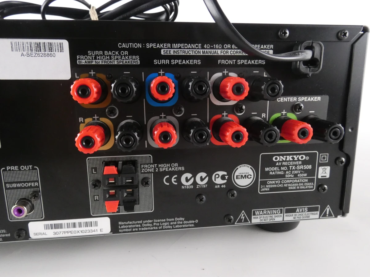 Zwarte Onkyo TX-SR508 7.1-kanaals AV-receiver met afstandsbediening - foto 9
