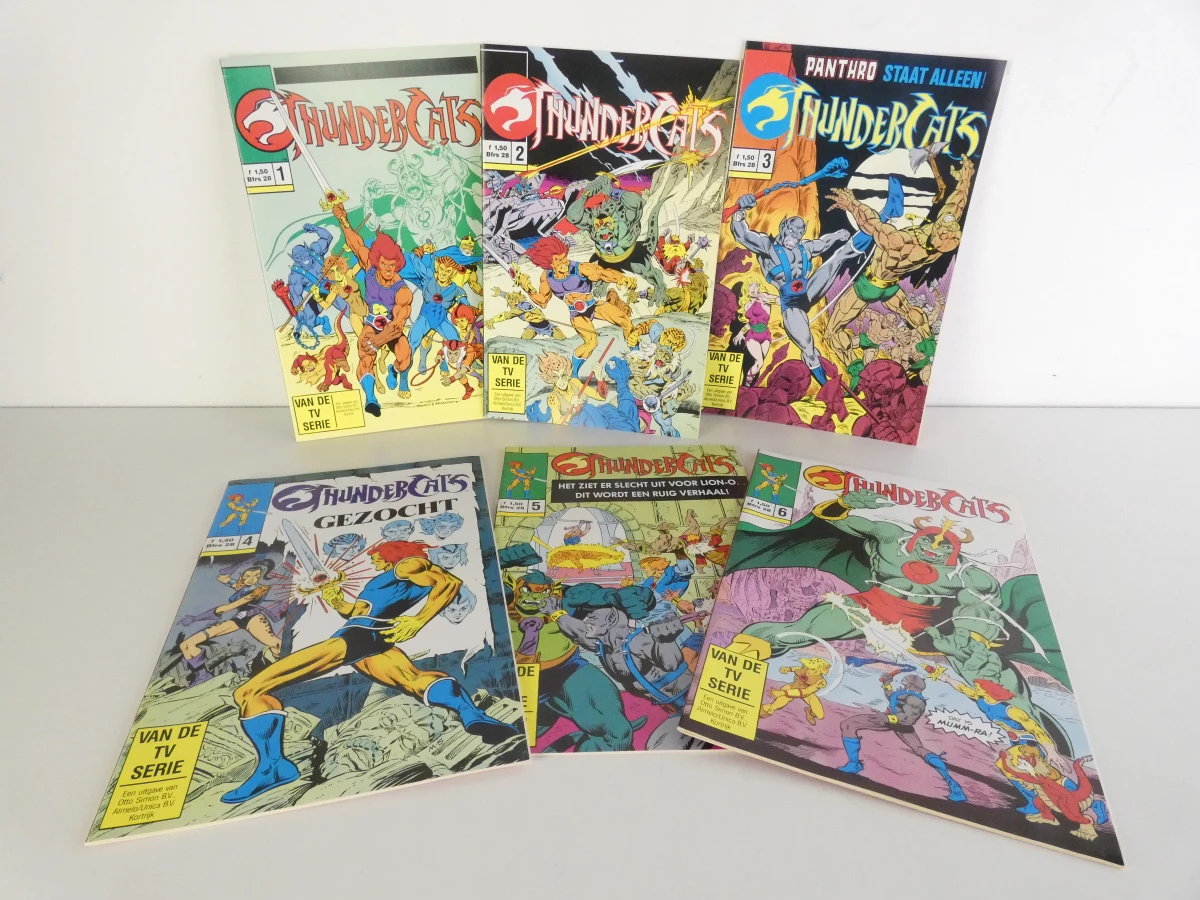 Set van 6 Thundercats stripboeken uit 1989 – kavel bij De Kringwinkel, Heverlee