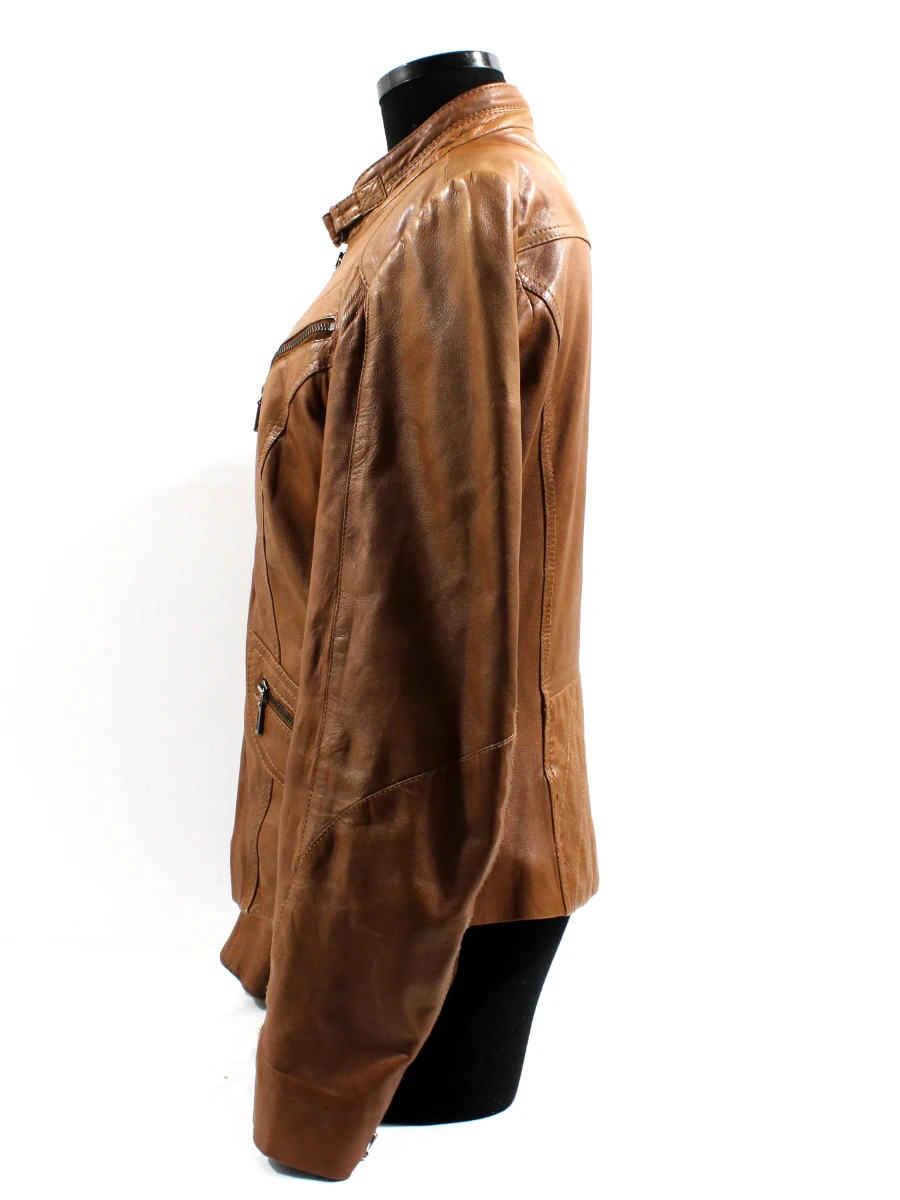 Saki Collection | Leather Biker Jacket [Maat 36] - foto 4