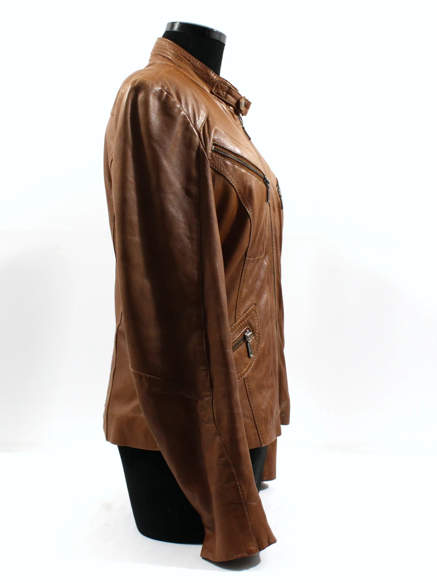 Saki Collection | Leather Biker Jacket [Maat 36] - foto 3