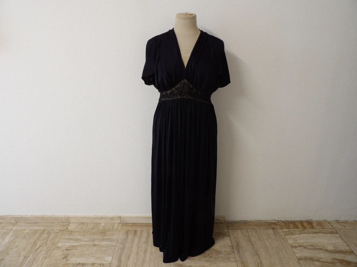 Fürstenberg marineblauwe maxi-jurk (maat 42) – kavel bij De Kringwinkel, Leopoldsburg