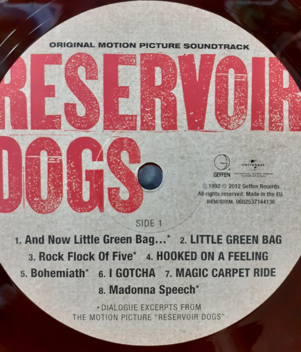 Vinyl: Reservoir Dogs OST (zeldzaam exemplaar op gekleurde vinyl) - foto 4