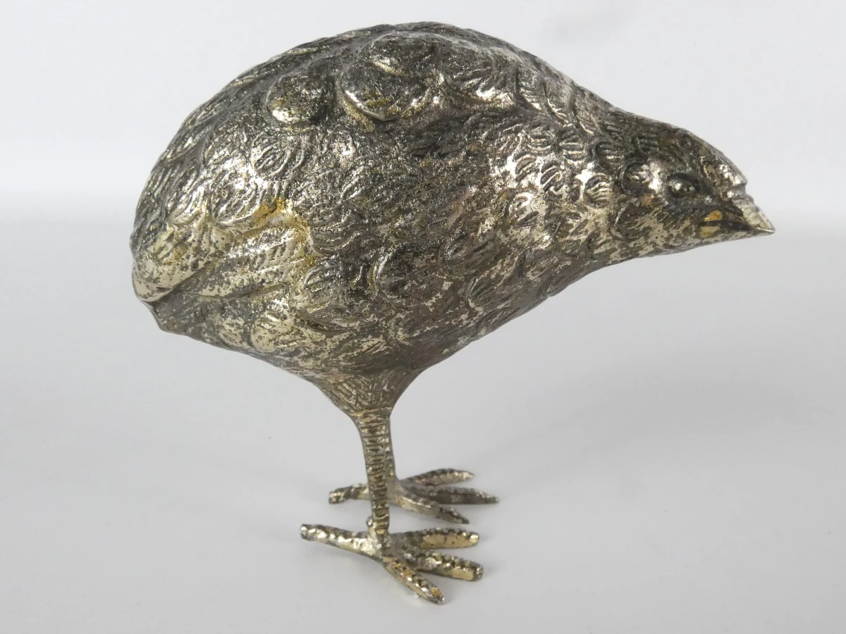 Set van 5 decoratieve metalen fazantenbeeldjes - foto 5