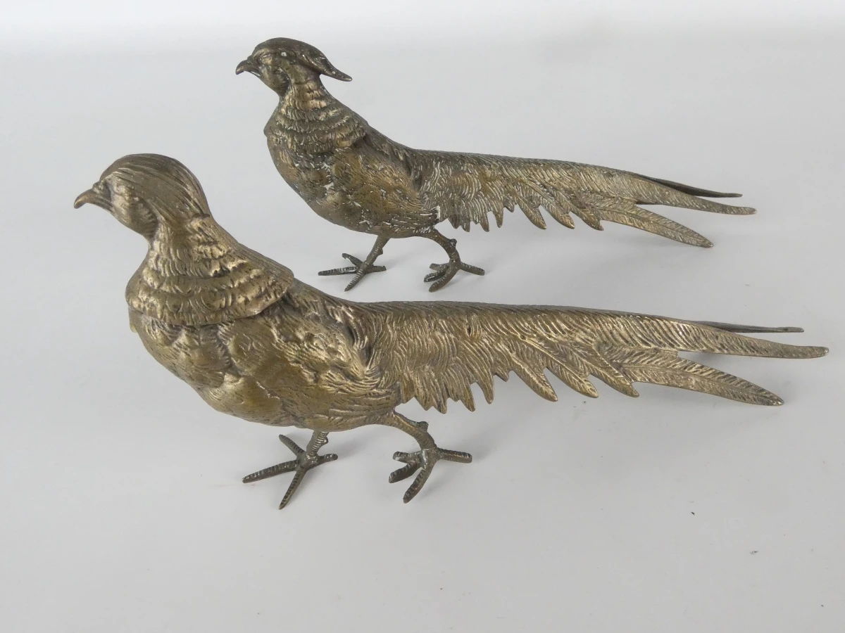 Set van 5 decoratieve metalen fazantenbeeldjes - foto 7