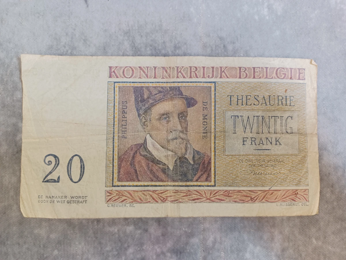 Lot van 10 historische belgische bankbiljetten - Belgische Frank en Belga - Jaren '30 - '50 - foto 10