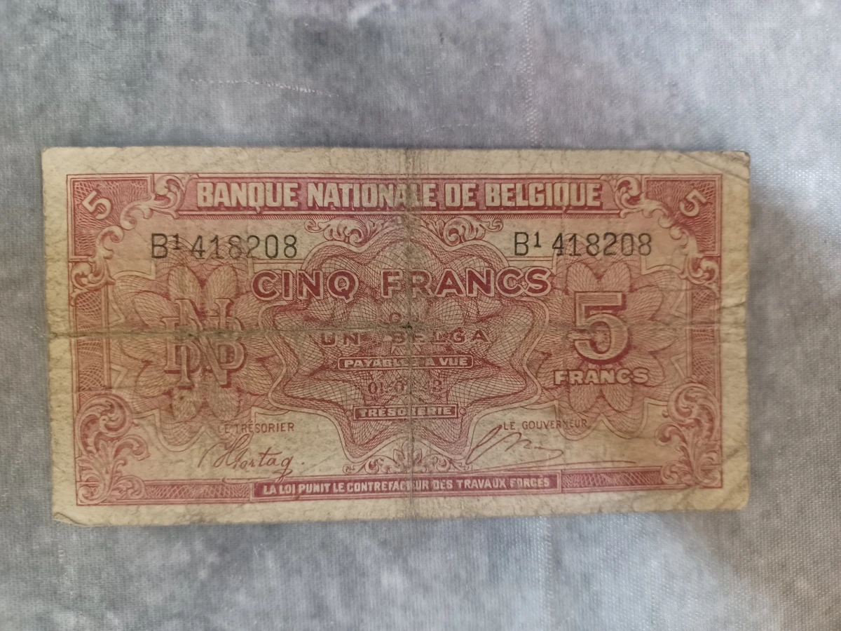 Lot van 10 historische belgische bankbiljetten - Belgische Frank en Belga - Jaren '30 - '50 - foto 5