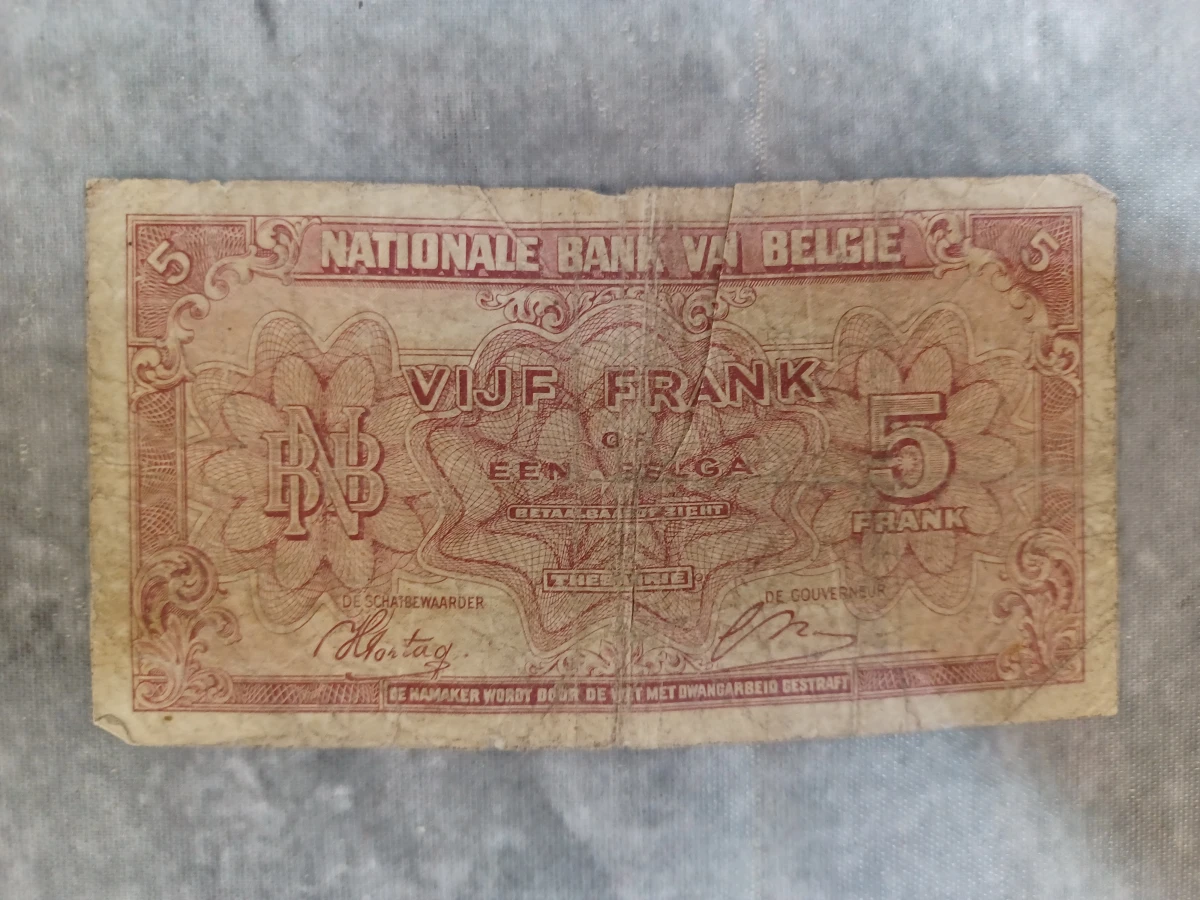 Lot van 10 historische belgische bankbiljetten - Belgische Frank en Belga - Jaren '30 - '50 - foto 4
