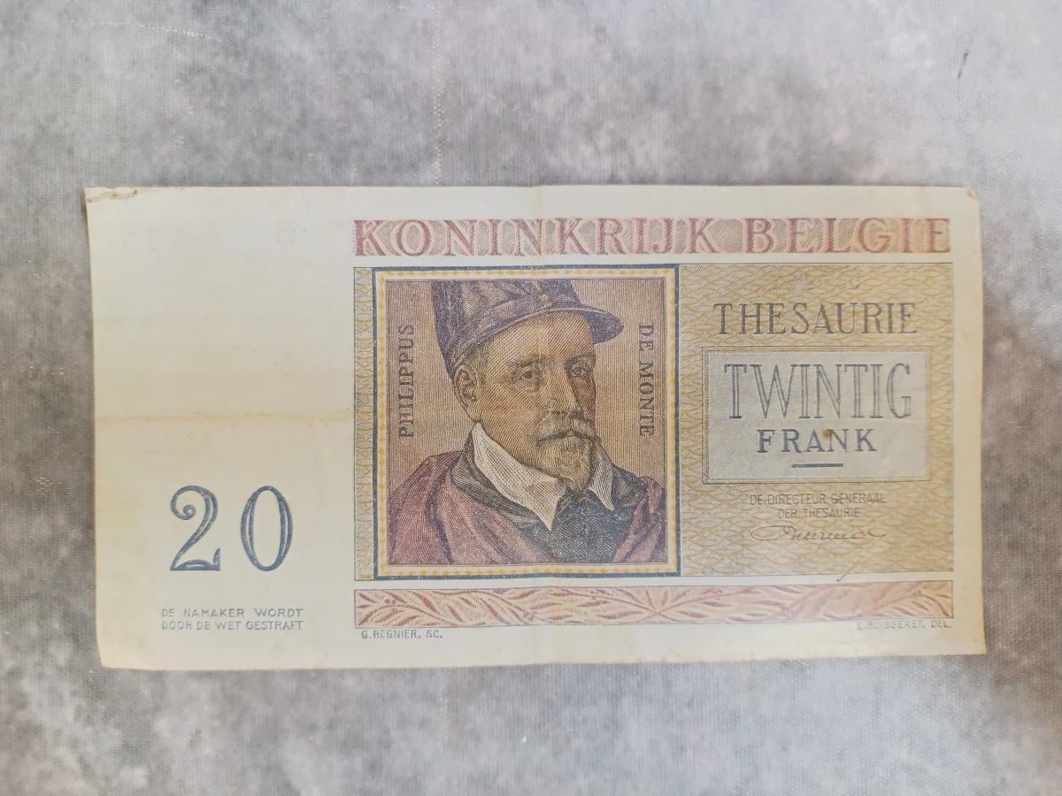 Lot van 10 historische belgische bankbiljetten - Belgische Frank en Belga - Jaren '30 - '50 - foto 12