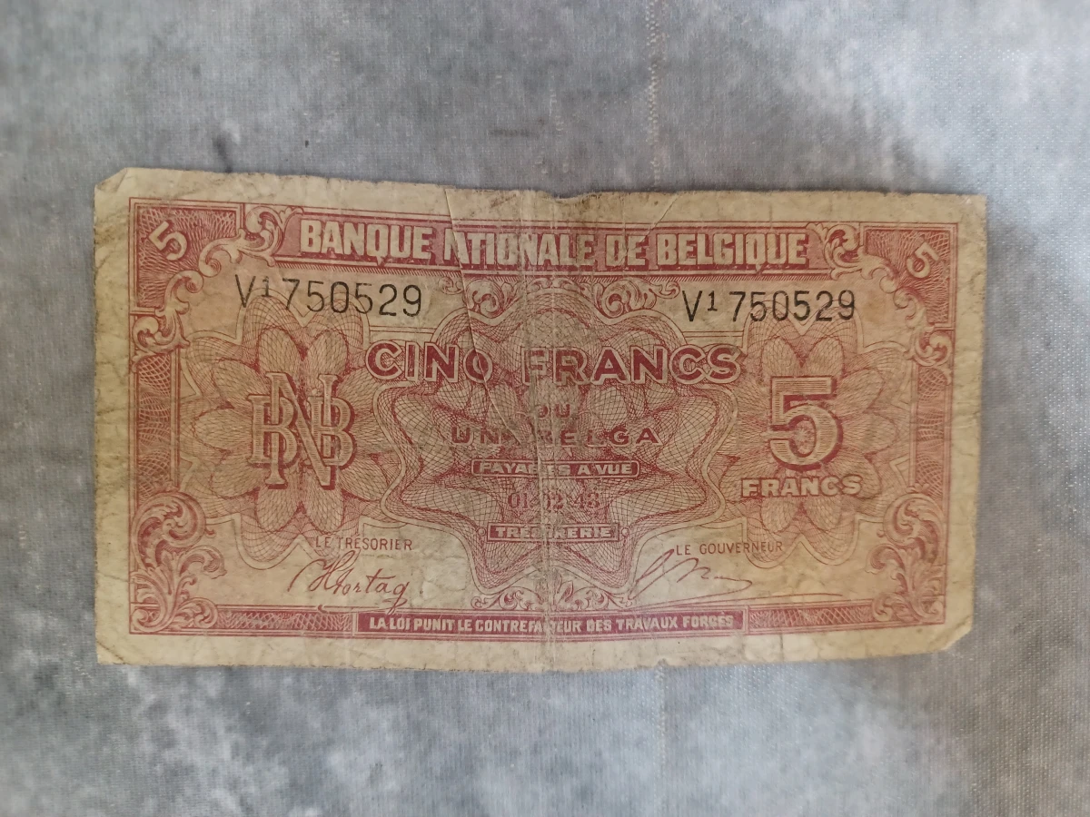 Lot van 10 historische belgische bankbiljetten - Belgische Frank en Belga - Jaren '30 - '50 - foto 3
