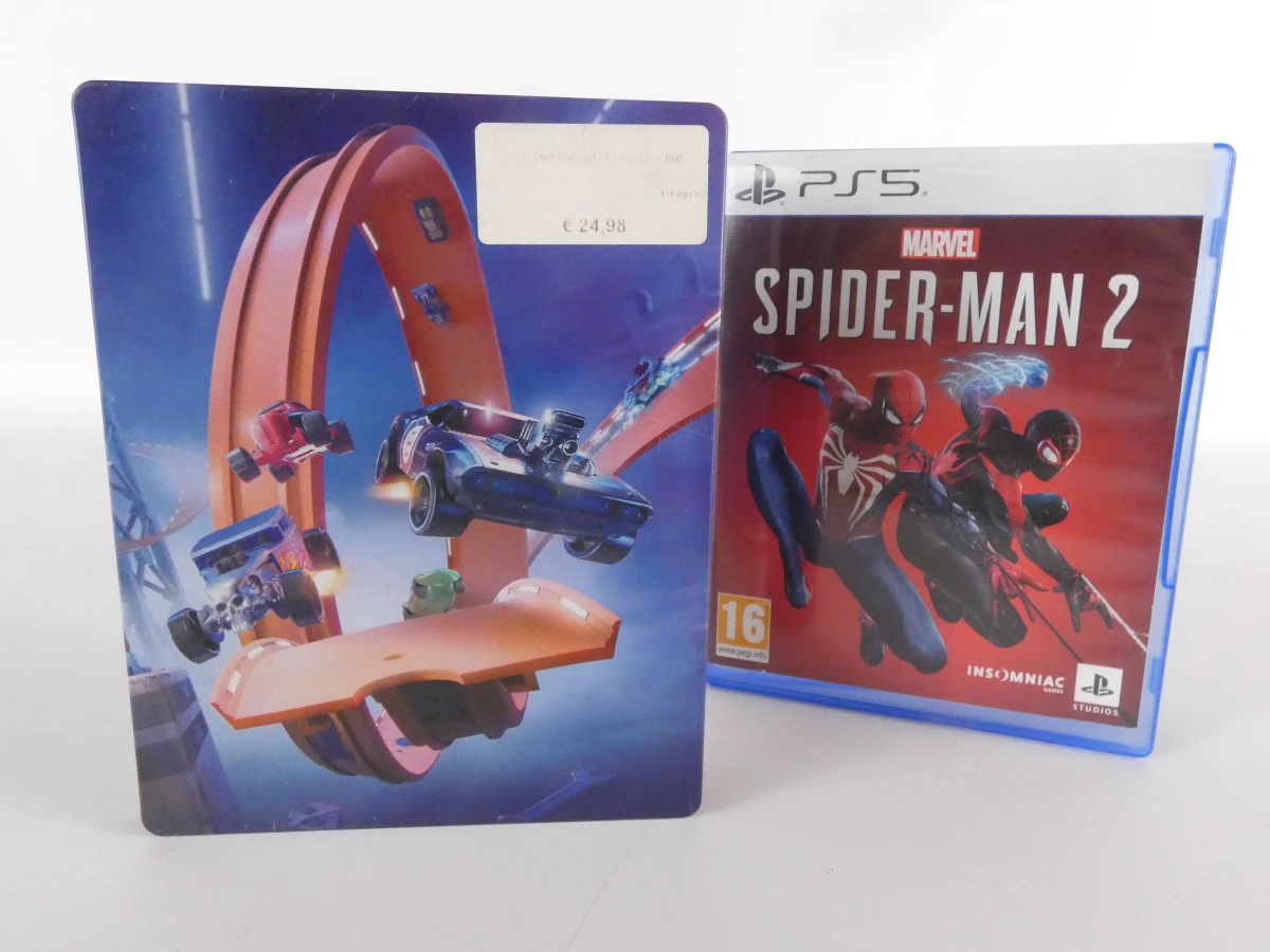PS5 games Hot Wheels Unleashed en Marvel Spider-Man 2 – kavel bij De Kringwinkel, Heverlee
