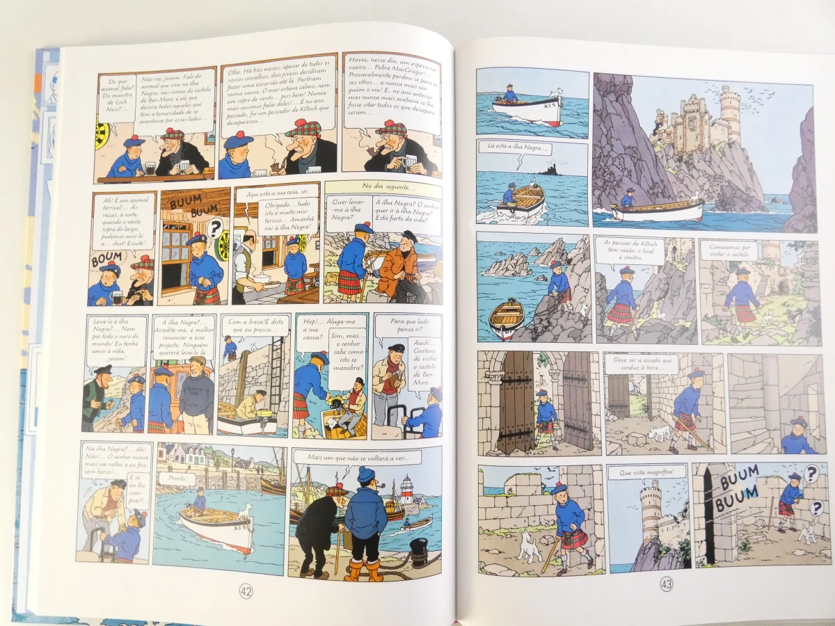 Set van 10 Tintin stripboeken in het Portugees - foto 8