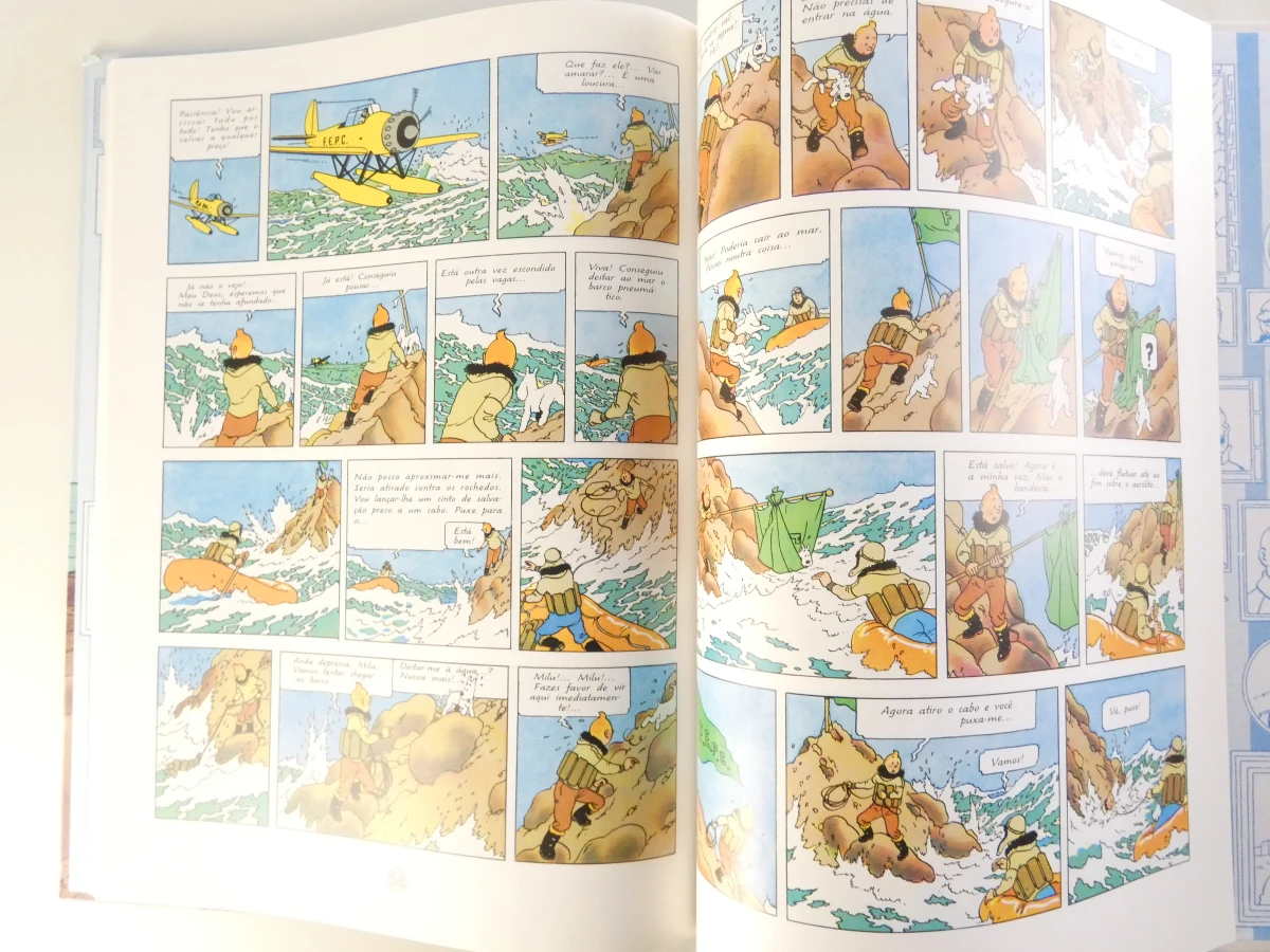 Set van 10 Tintin stripboeken in het Portugees - foto 9