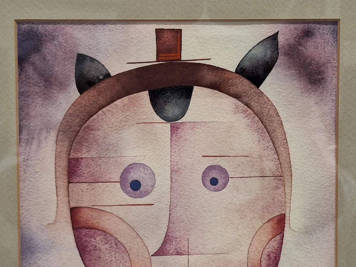 Geometrische figuur - originele aquarel, gesigneerd en gedateerd 1984 - Milan Lapka - foto 3