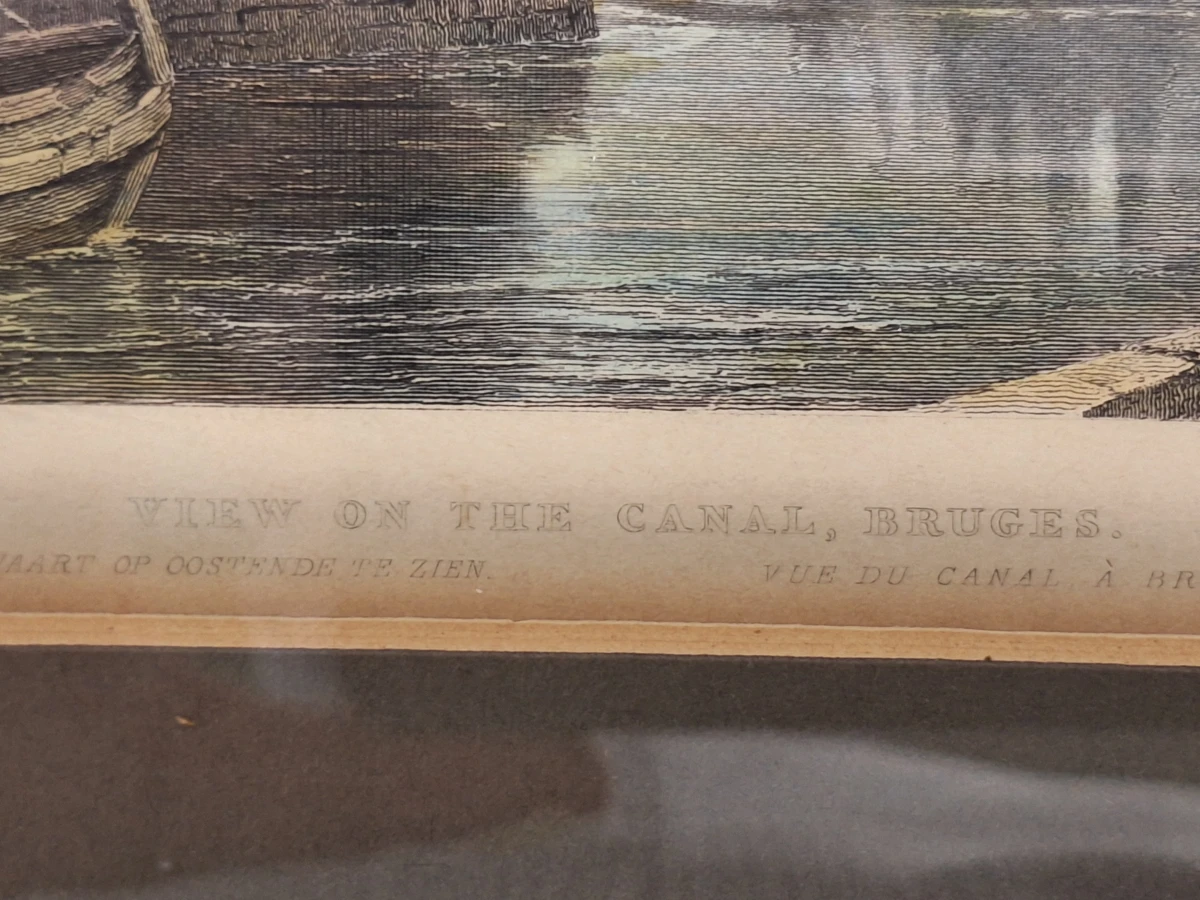 Twee antieke staalgravures van Brugge - handgekleurd, ca. 1830 - William Henry Bartlett - foto 22