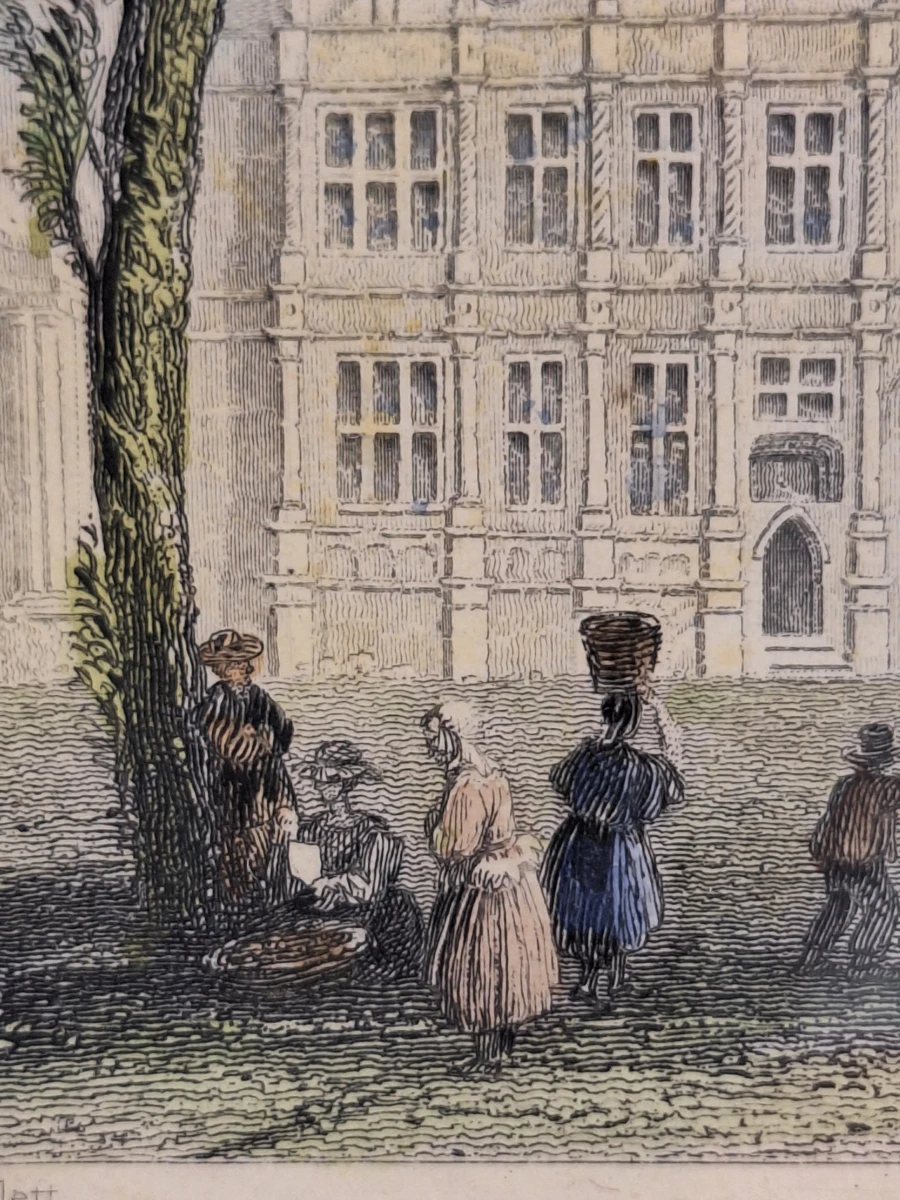 Twee antieke staalgravures van Brugge - handgekleurd, ca. 1830 - William Henry Bartlett - foto 8