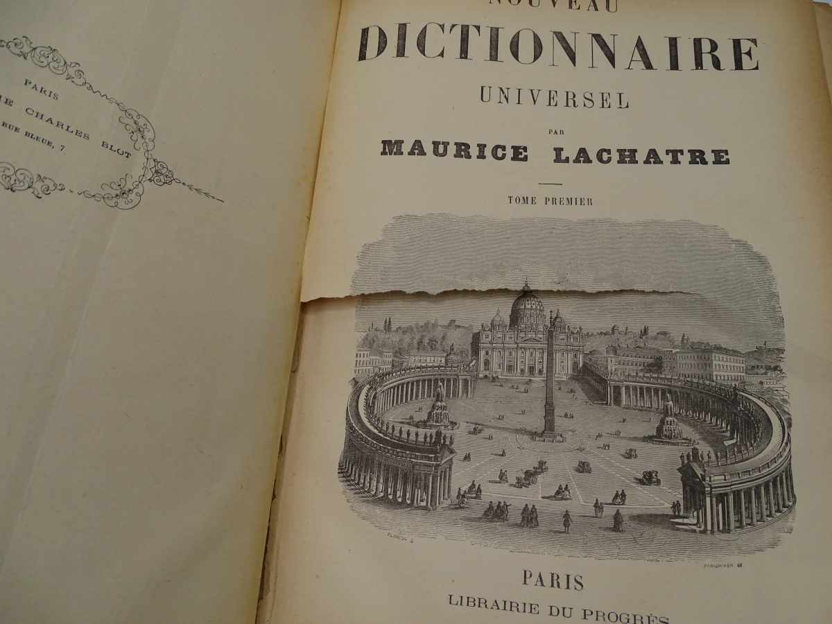 Oude set woordenboeken Dictionnaire Universel Maurice Lachat - foto 3