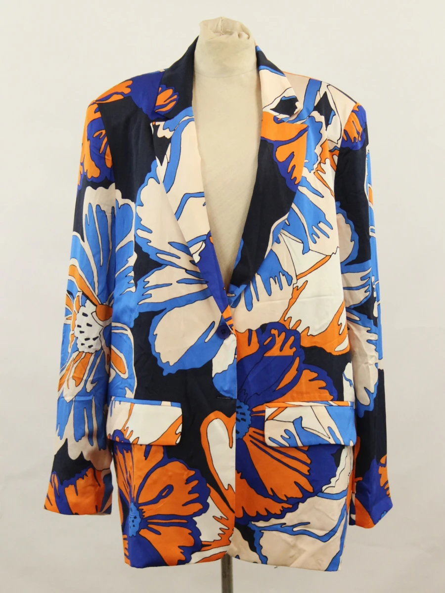 RAE statement blazer met abstracte bloemenprint M - foto 2