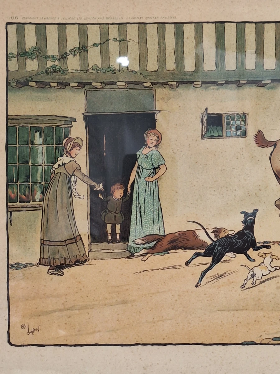 Good Morning, Mrs. Flanagan en Good Morning, Squire Brown - set van twee kleurrijke prenten - Cecil Aldin - foto 7
