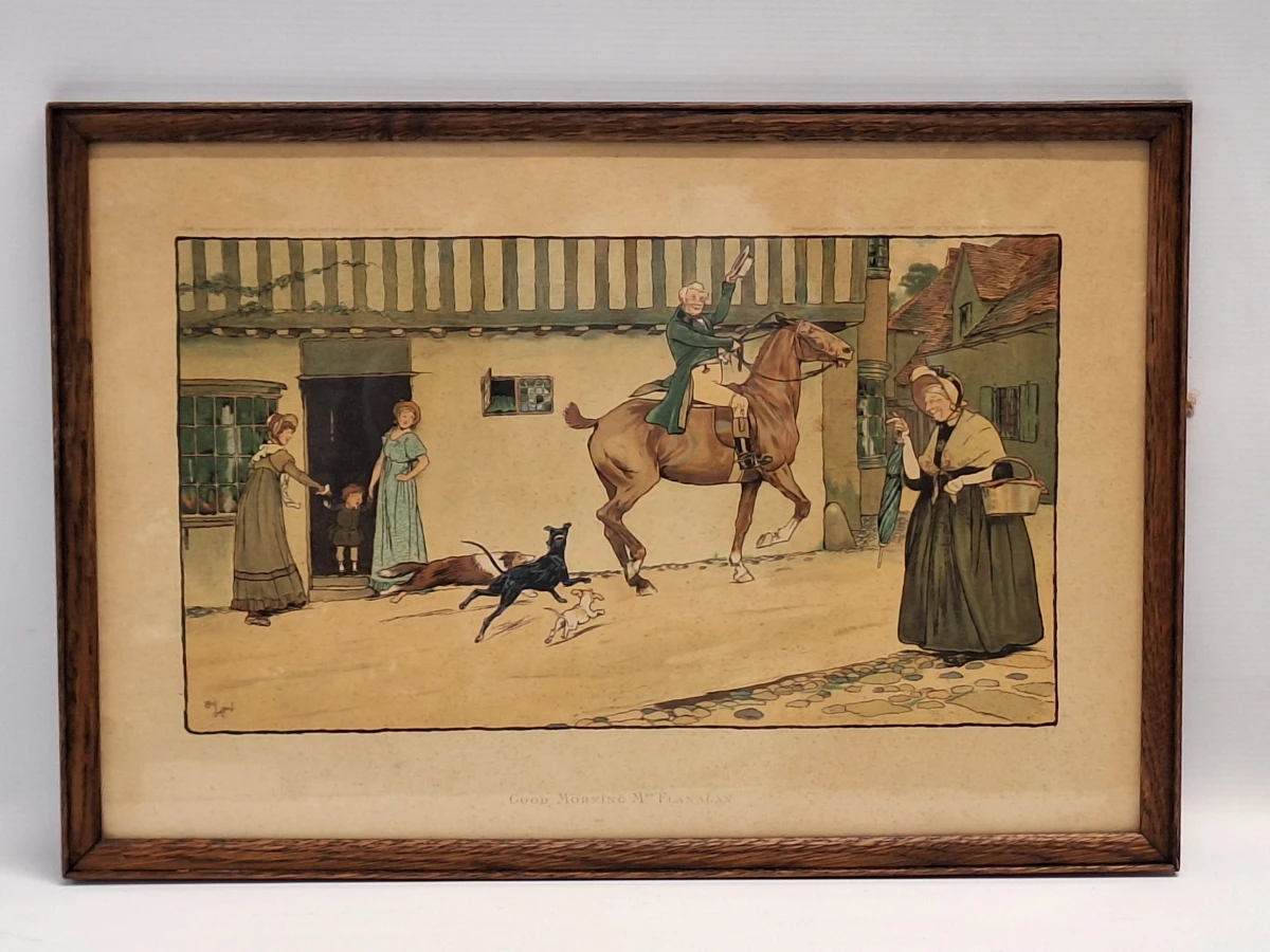 Good Morning, Mrs. Flanagan en Good Morning, Squire Brown - set van twee kleurrijke prenten - Cecil Aldin - foto 2