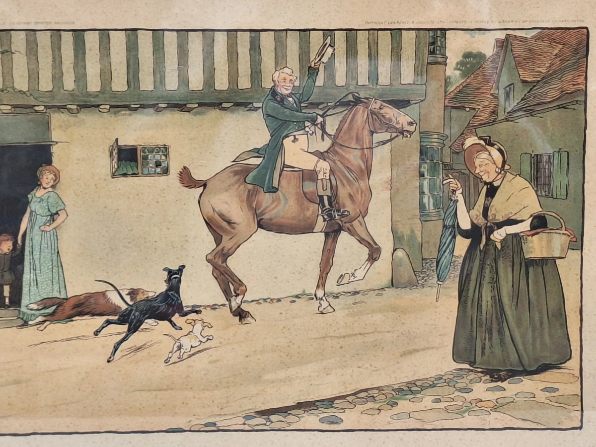 Good Morning, Mrs. Flanagan en Good Morning, Squire Brown - set van twee kleurrijke prenten - Cecil Aldin - foto 3