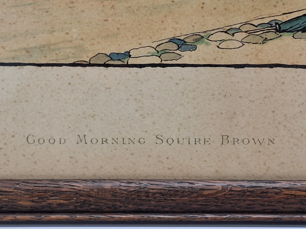 Good Morning, Mrs. Flanagan en Good Morning, Squire Brown - set van twee kleurrijke prenten - Cecil Aldin - foto 20