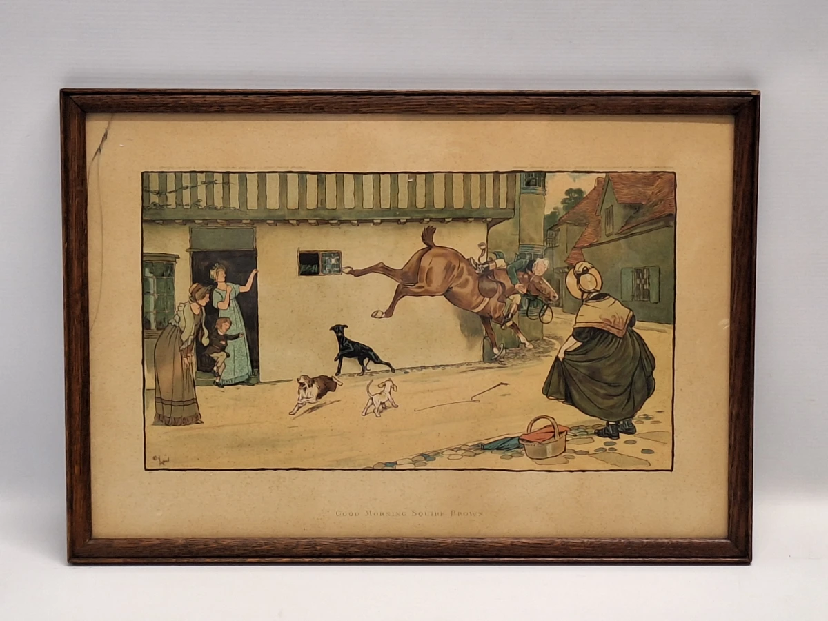 Good Morning, Mrs. Flanagan en Good Morning, Squire Brown - set van twee kleurrijke prenten - Cecil Aldin - foto 13