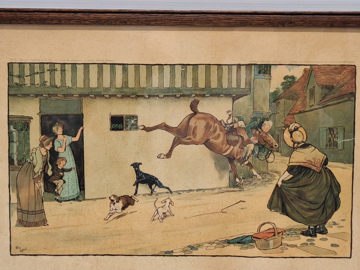 Good Morning, Mrs. Flanagan en Good Morning, Squire Brown - set van twee kleurrijke prenten - Cecil Aldin - foto 14