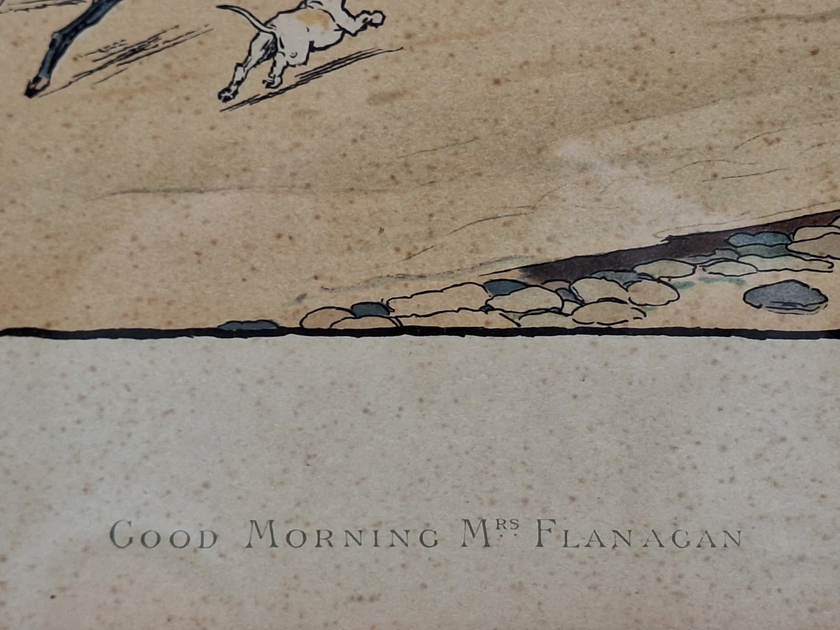 Good Morning, Mrs. Flanagan en Good Morning, Squire Brown - set van twee kleurrijke prenten - Cecil Aldin - foto 8