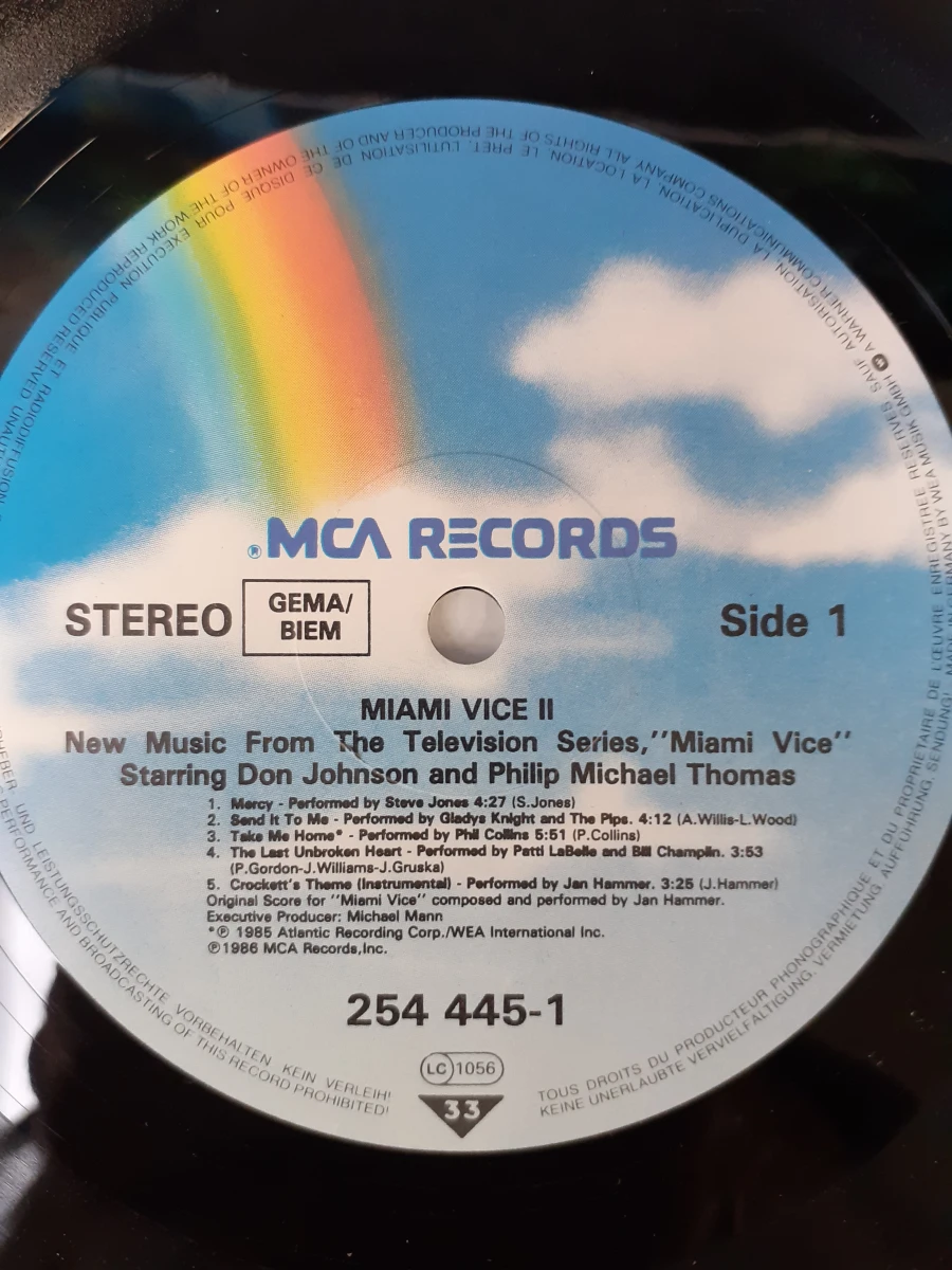 Vinyl: Miami Vice II + Maxi single Jan Hammer - Crocket's Theme - foto 4