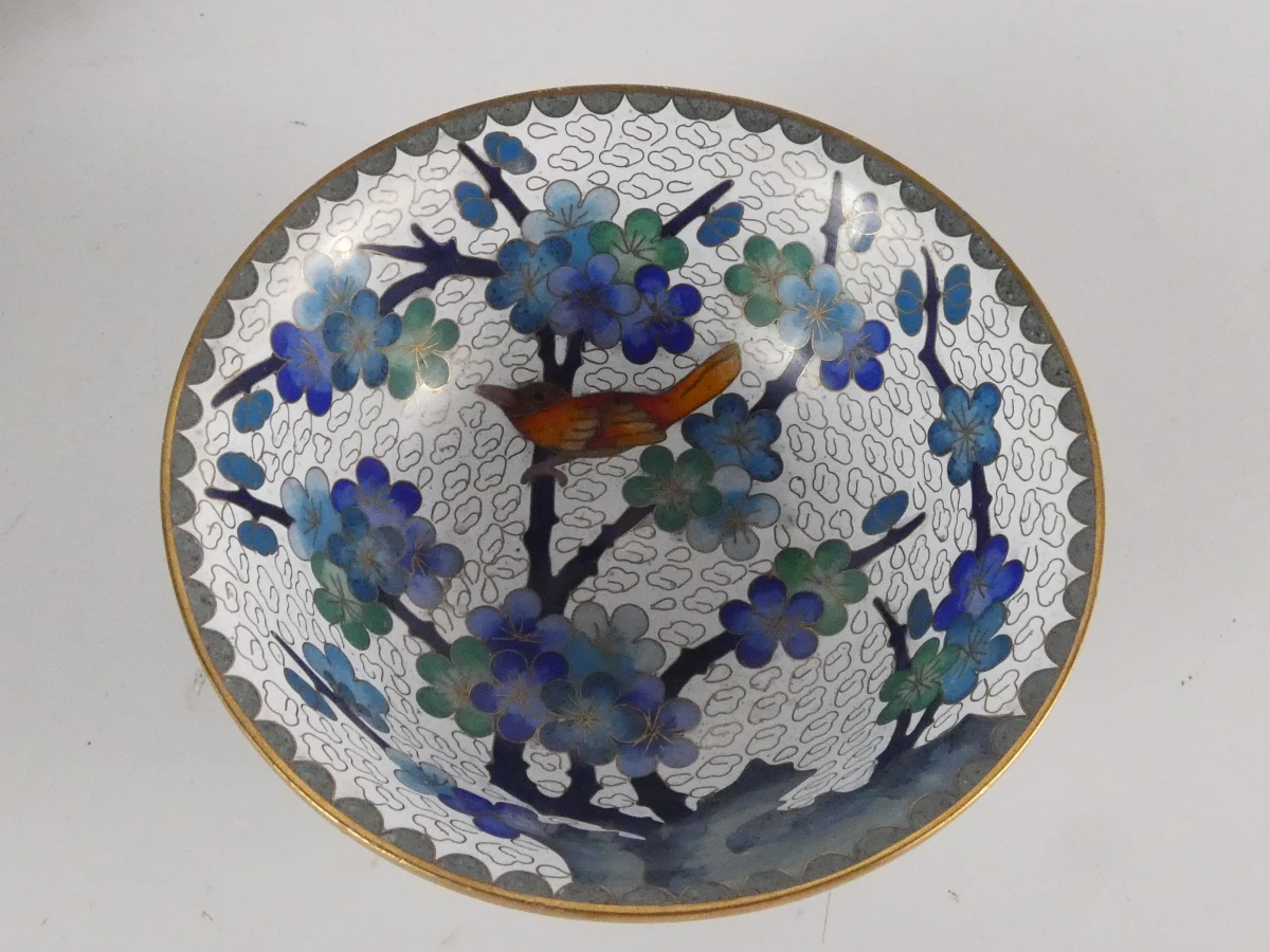 Set van 10 Cloisonné miniatuur vazen en beeldjes - foto 19