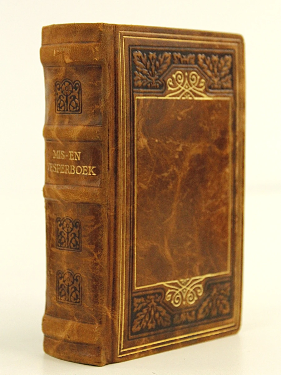 vintage set van drie misboekjes in lederen binding - foto 2