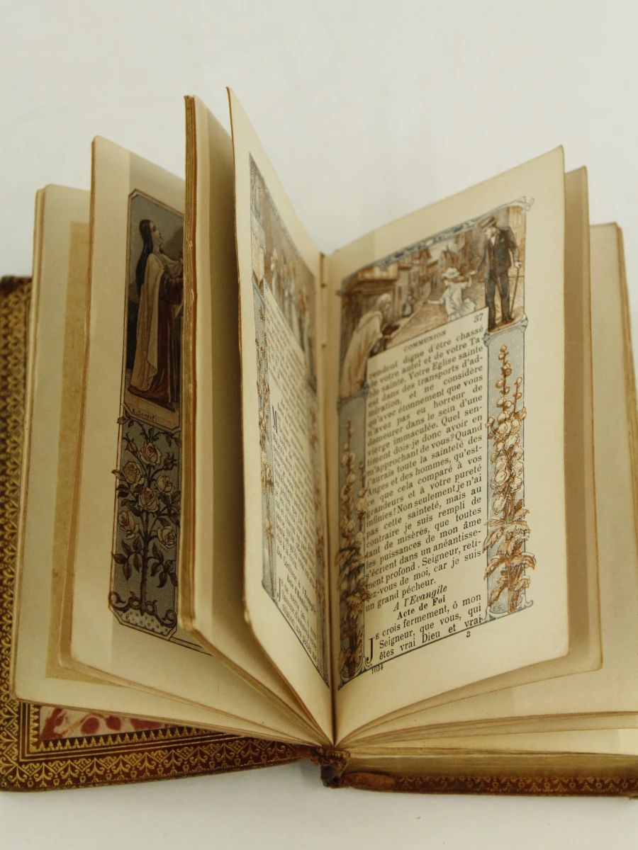 vintage set van drie misboekjes in lederen binding - foto 9