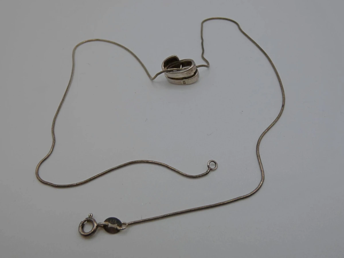 Zilveren collier met hanger - foto 2