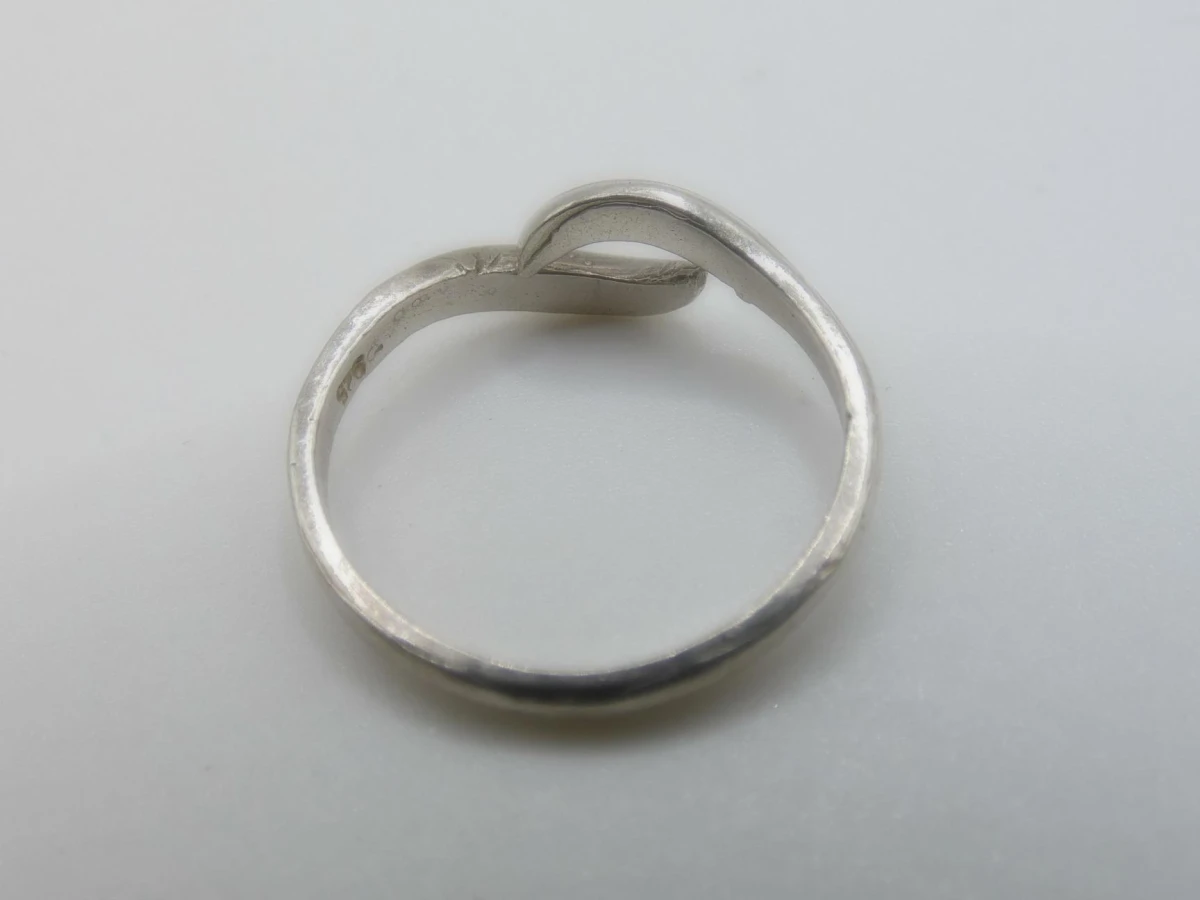Zilveren ring met overlappend ontwerp maat 56 - foto 2