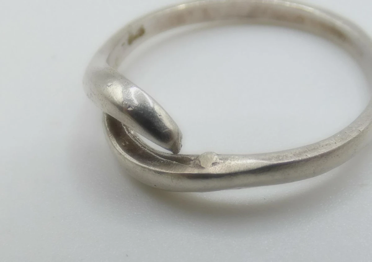 Zilveren ring met overlappend ontwerp maat 56 - foto 4