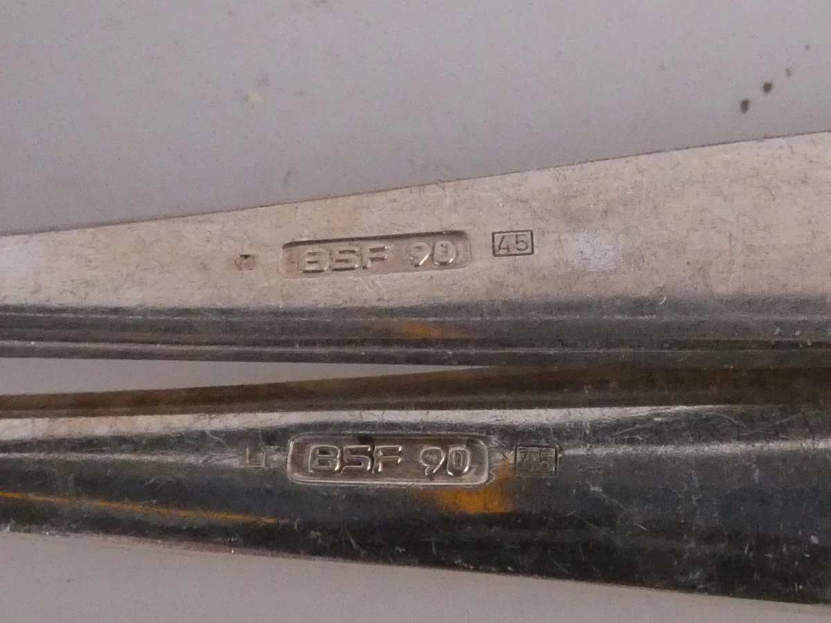 Verzilverde bestek, BSF 90, 28-delig, 1235 gr. - foto 8