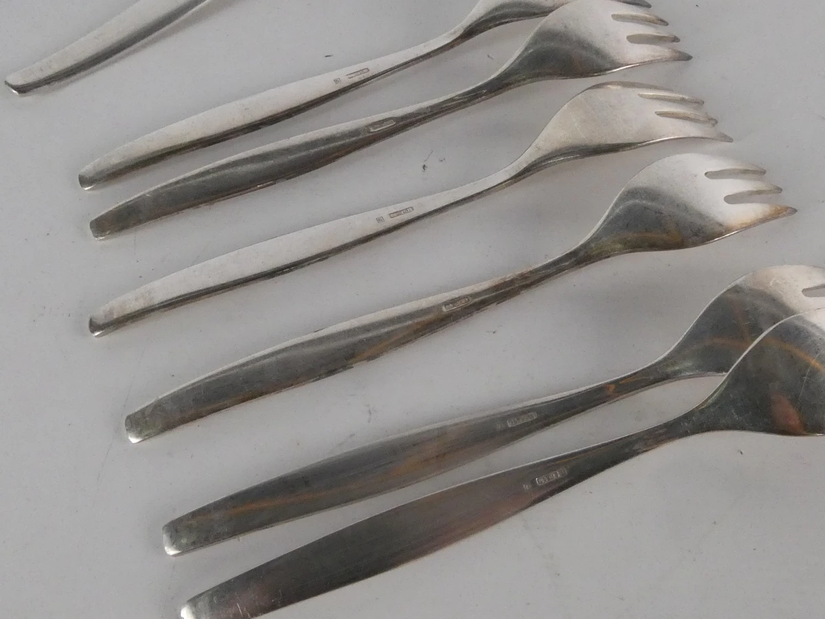 Verzilverde bestek, BSF 90, 28-delig, 1235 gr. - foto 10