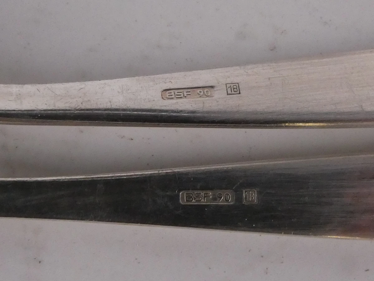 Verzilverde bestek, BSF 90, 28-delig, 1235 gr. - foto 12