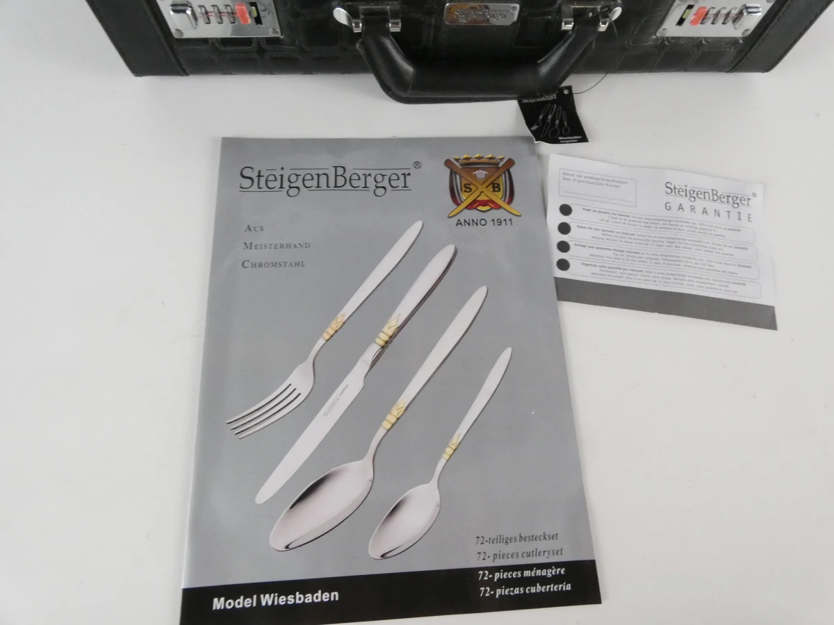 SteigenBerger 72-delig bestekset in koffer van roestvrij staal(OVP) - foto 2