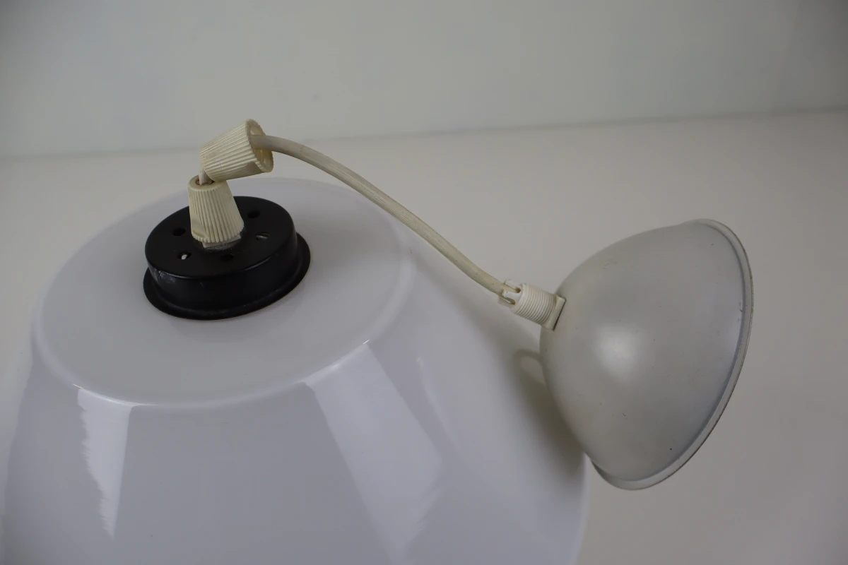Vintage opalglazen hanglamp met sprookjesdecor - foto 8