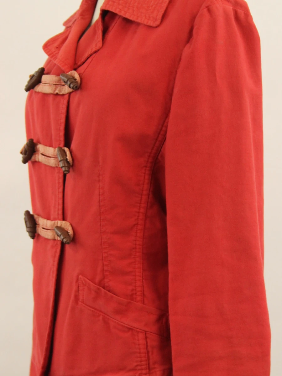 Dries Van Noten – rood katoenen jasje met toggle-sluitingen - foto 5