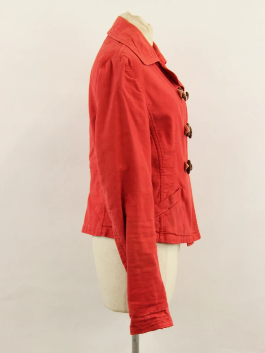Dries Van Noten – rood katoenen jasje met toggle-sluitingen - foto 6